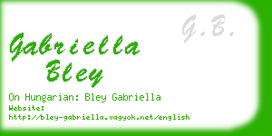 gabriella bley business card